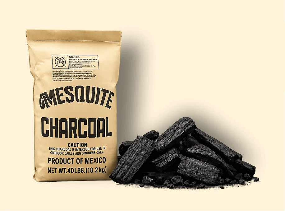 Mesquite lump charcoal bag